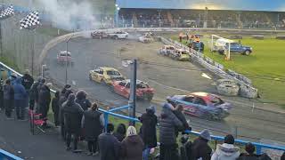 Cowdenbeath racewall bangers race 3 27th April 2024 [upl. by Origra267]