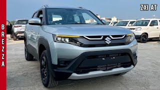 New Maruti Suzuki Brezza 2022 🔥 Brezza Zxi AT  Rs 1237L  Detailed Walkaround Video [upl. by Nytsud]