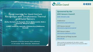 DeepLearning for HandGesture Recognition with Simultaneous Thermal and Radar Sensors [upl. by Salmon]