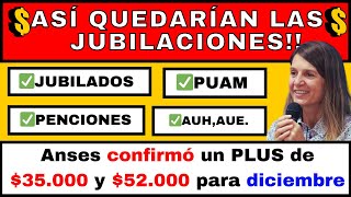 💲💥JUBILACIONES EN DICIEMBREPLUS y BONOS de ANSES AUH AUE PUAM ENSIONES y Mas [upl. by Anrim]