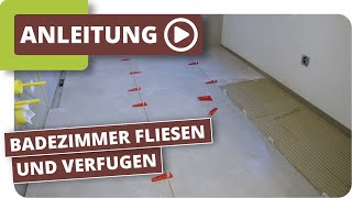 Badezimmer fliesen und verfugen [upl. by Eneryc]