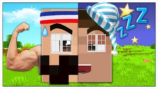 METÁ CASA PIGRA CONTRO METÁ CASA SPORTIVA  Minecraft ITA [upl. by Nycila145]