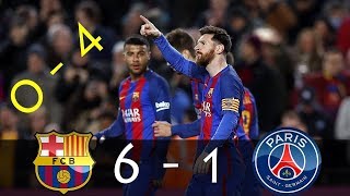 FC Barcelona 61 PSG All Goals and Highlights BEST COMEBACK EVER [upl. by Dibb]