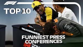 Top 10 Funniest F1 Press Conferences [upl. by Fleeman]