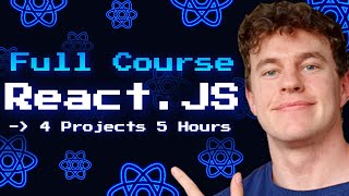 ReactJS Full Course  Build 4 Projects in 5 Hours  Zero to Hero [upl. by Lancey547]