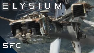 Elysium  Action SciFi Movie  Full Escape From Kruger Scene  Sharlto Copley  Matt Damon [upl. by Krik]