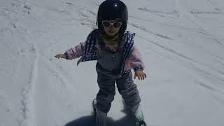 spring skiing with Aria [upl. by Esej]