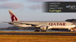 Worlds Longest Flight  Full Flight Qatar Airways Auckland to Doha  Boeing 777200LR [upl. by Sal]