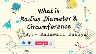 BASIC KNOWLEDGE ABOUT RADIUS DIAMETER CIRCUMFERENCE AND AREA OF CIRCLE 🔵 🔴 [upl. by Llerraj]