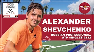 Alexander Shevchenko Russian Professional ATP 132 Arizona Tennis Classic Press Row [upl. by Rettuc]