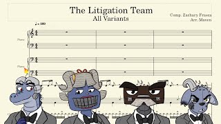 Toontown Corporate Clash  The Litigation Team Full Version 2 Pianos  Perc Sheet Music  MIDI [upl. by Atalanti]