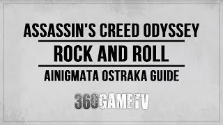 Assassins Creed Odyssey Rock and Roll Ainigmata Ostraka Location  Solution Korinthia [upl. by Halueb]