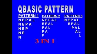 QBasic Tutorial String Pattern Printing N NE NEP NEPA NEPAL In HINDI [upl. by Vallo]