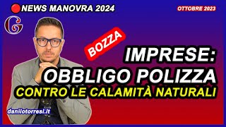 POLIZZA contro la calamità naturali obbligatoria per le IMPRESE  ultime notizie manovra 2024 [upl. by Eirroc346]