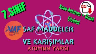 7Sınıf  ATOMUN YAPISI SAF MADDELER VE KARIŞIMLAR  Konu Anlatımı  Örnek Soru Çözümü 2024 [upl. by Adnim]