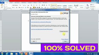 Microsoft Office Activation Wizard  The Copy of Microsoft office is not activated [upl. by Ahsatsana]