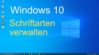 Windows 10  Schriftarten verwalten [upl. by Tlevesoor]