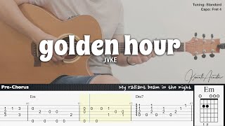 golden hour  JVKE  Fingerstyle Guitar  TAB  Chords  Lyrics [upl. by Cofsky]