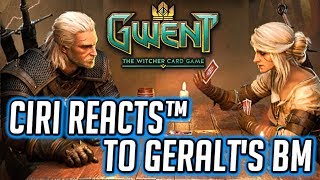 Ciri Reacts™ to Geralts Bad Mannered Gwent Play  Gwent Basics Challenge [upl. by Hedvige]