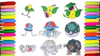 Pokemon coloring pages Pokedex 69 to 76 [upl. by Musa]