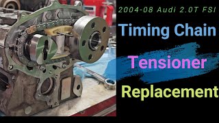 How to Replace the Rear Timing Chain amp Tensioner on an Audi Volkswagen 200408 FSI  Chain Noise [upl. by Avrom]