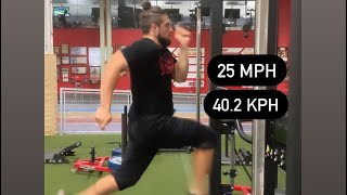 25 mph  402 kph treadmill Run [upl. by Malchy]