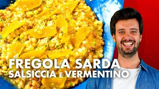 Fregola sarda un delizioso piatto con salsiccia e bottarga [upl. by Smallman]