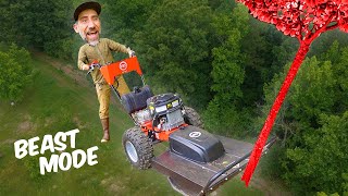 Using a BIG Brush Mower to Clear Land Do It Yourself [upl. by Anytsirhc]