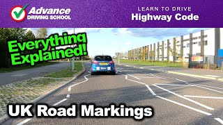 Understanding UK Road Markings  Learn to drive Highway Code [upl. by Schaaff113]