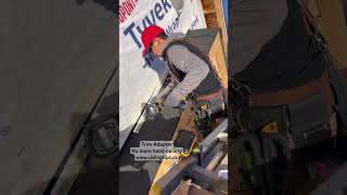 Nailing J channel through step flashing in roof [upl. by Anna-Maria827]