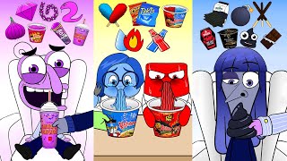 Mukbang Emoji Color Food ASMR With Inside Out  MOOMOOSTUDIO [upl. by Yelserp436]