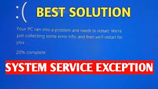 stop code system service exception windows 10 blue screen fix [upl. by Joletta627]