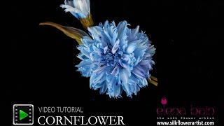 How no make silk flowers Video tutorial Silk Cornflower [upl. by Vedis101]