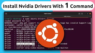 How To Install Nvidia Drivers in UBUNTU LINUX Shorts [upl. by Sadiras]