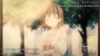 Sakura Anata ni Deaete Yokatta Lyrics  Clannad Story [upl. by Kean]