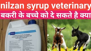 बकरी के बच्चे को दे सकते है क्या  Nilzan Syrup Veterinary Uses In Hindi bakripalan vnsgoatfarm [upl. by Colwen]