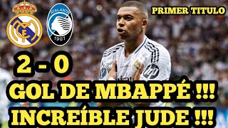 KYLIAN MBAPPE marca su PRIMER GOL en un REAL MADRID CAMPEON de la SUPERCOPA de EUROPA 👑 [upl. by Haem]