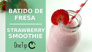 🥛🍓 Batido de FRESA en 2 MINUTOS 🍓🥛 con sólo 3 INGREDIENTES Recipes 2 MINUTES strawberry SMOOTHIE [upl. by Mureil]