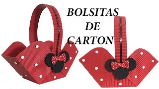 Como hacer bolsita de Minnie Canastita de Minnie mouse [upl. by Ivah464]