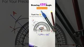 Drawing 135 degree angle  construction of 135 degree angle drawing shorts trending geometry [upl. by Sykes]