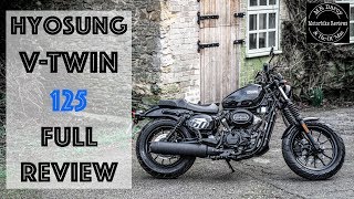 Hyosung Aquila GV125S VTwin Full Review Is this the coolest bobber 125 you can get [upl. by Amii170]