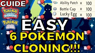 EASILY Clone 6 Pokemon 6 Items FAST in Pokemon Brilliant Diamond Shining Pearl [upl. by Acirtal]