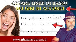 CREARE LINEE DI BASSO SUI GIRI DI ACCORDI [upl. by Arahs324]