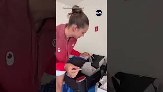 Canadian swimmer Penny Oleksiak shows off Olympic merch from lululemon [upl. by Any]