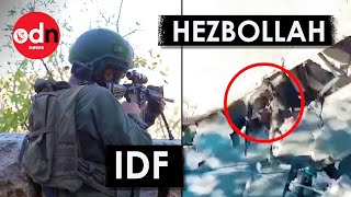 New Intense Combat Footage Shows Hezbollah Fighting IDF in Lebanon [upl. by Adar]