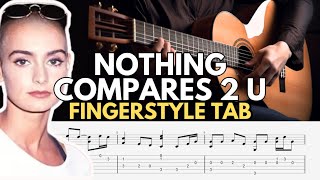 Nothing Compares 2 U Fingerstyle Tab  Sinead OConnor [upl. by Assenal]