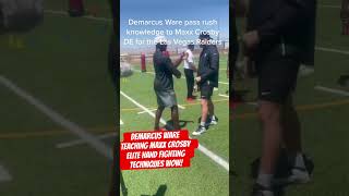 Demarcus ware teaching maxx crosby elite hand fighting techniques wow [upl. by Uwton483]