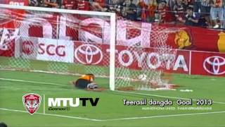 MTUTDTV Teerasil dangda Goal amp Skills 2013 [upl. by Ameluz]