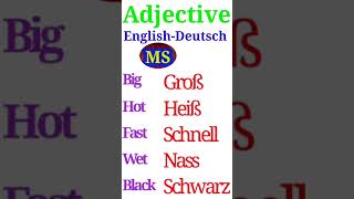 adjective wordsAdjektiv Wörter [upl. by Earahs37]