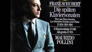 Schubert  Maurizio Pollini 1985 Drei Klavierstücke D 946 [upl. by Milicent561]